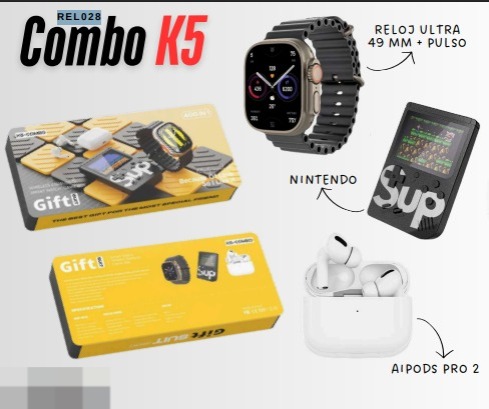 Combok5 consola+smartwatch +auriculares
